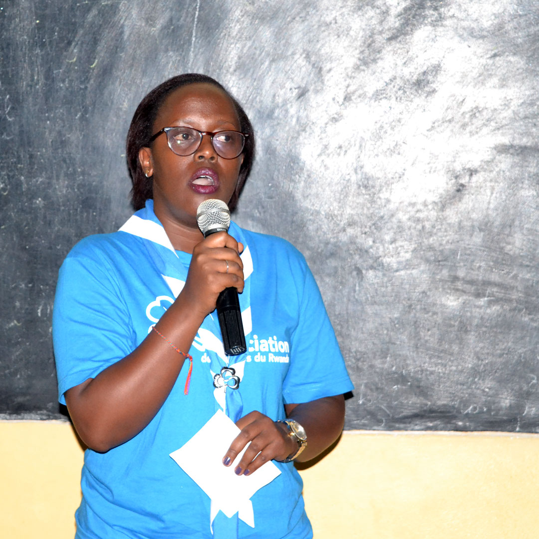 Umuyobozi mukuru w'Ishyirahamwe ry'Umuryango w'Abagide mu Rwanda Pamella Ruzigana akangurira abana b'abakobwa kugira umwete kugirango baziteze imbere