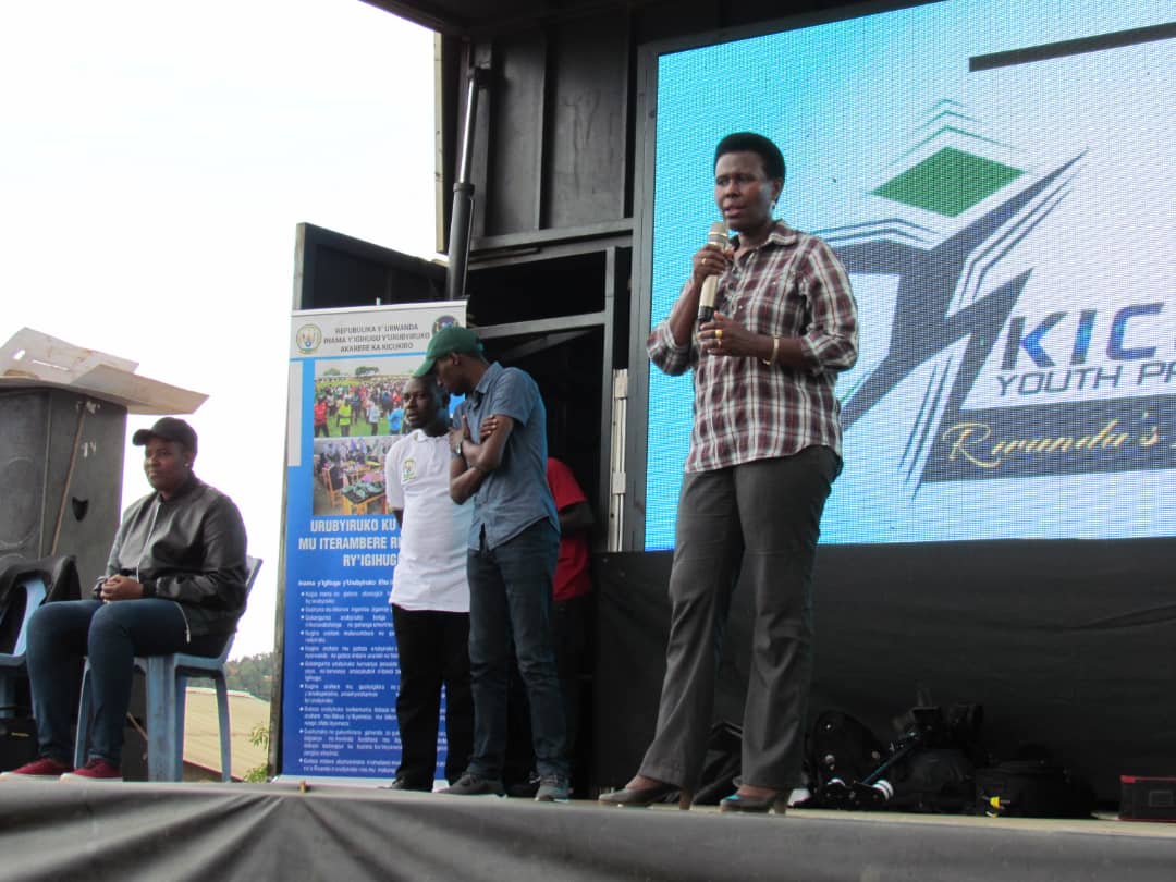 Umuyobozi w'Akarere ka Kicukiro, Dr Nyirahabimana Jeanne, avuga ijambo ryo gutangiza iyo mikino