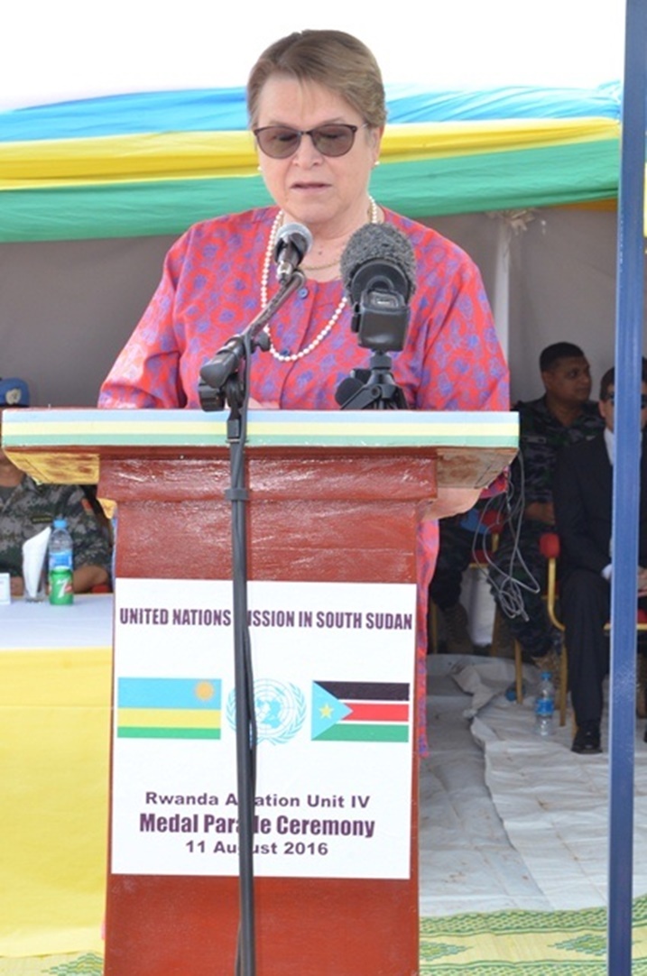 Intumwa y'Umunyamabanga Mukuru wa UN, ageza ijambo ku bitabiriye uyu muhango.