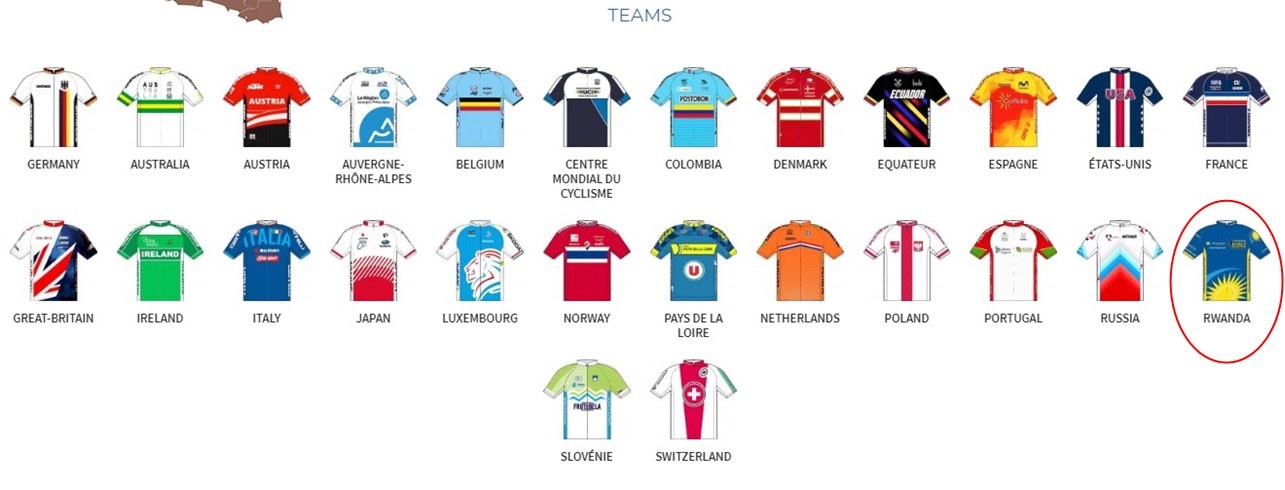 U Rwanda (mu kaziga) ni kimwe mu bihugu bizitabira Tour de l'Avenir