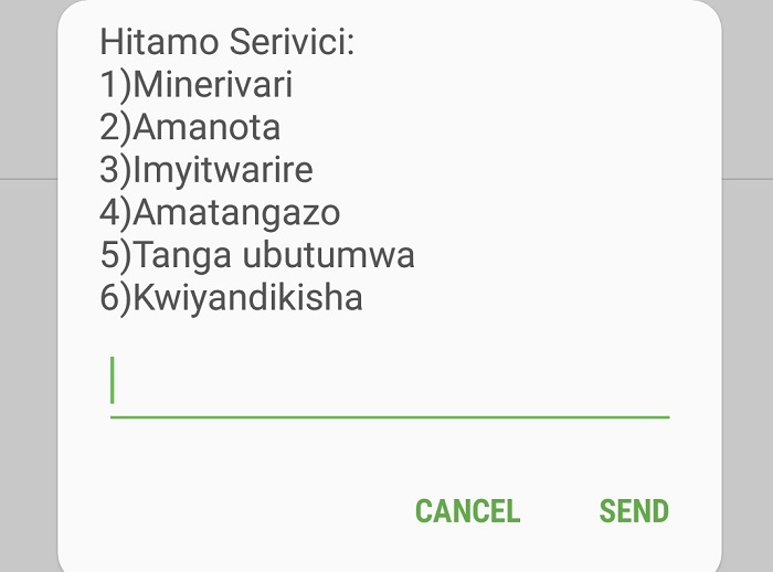 Ibyo telefone iguhitishamo wamaze kwemeza gukoresha servisi y'Urubuto