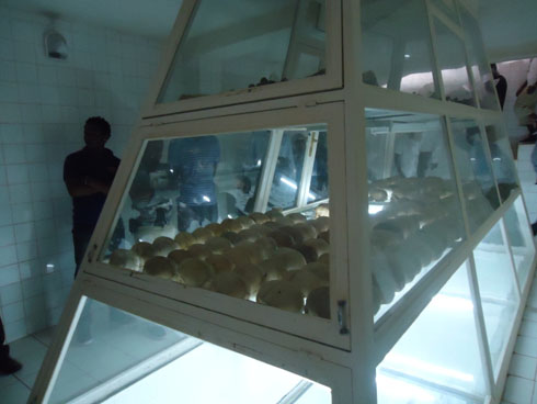 Imwe mu mibiri ishinguye mu rwibutso rwa Nyamata.