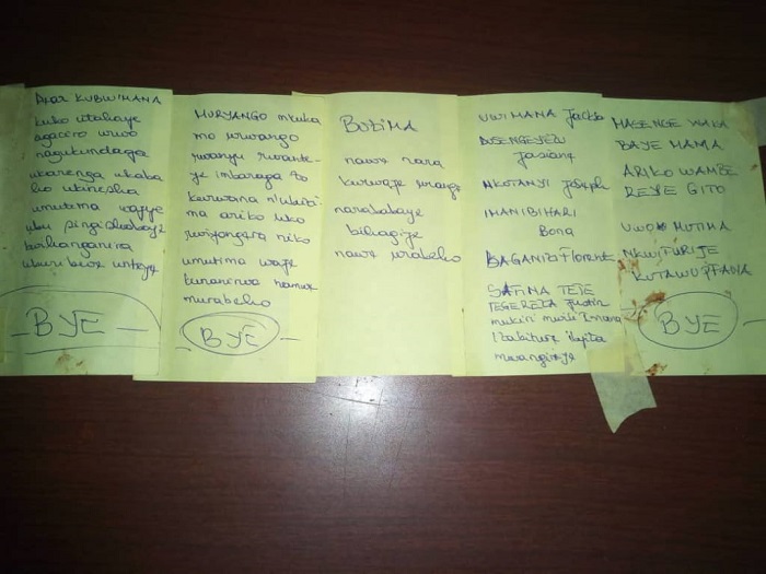 Mbere yo kwiyahura yabanje kwandikira abantu benshi, n'ubuzima