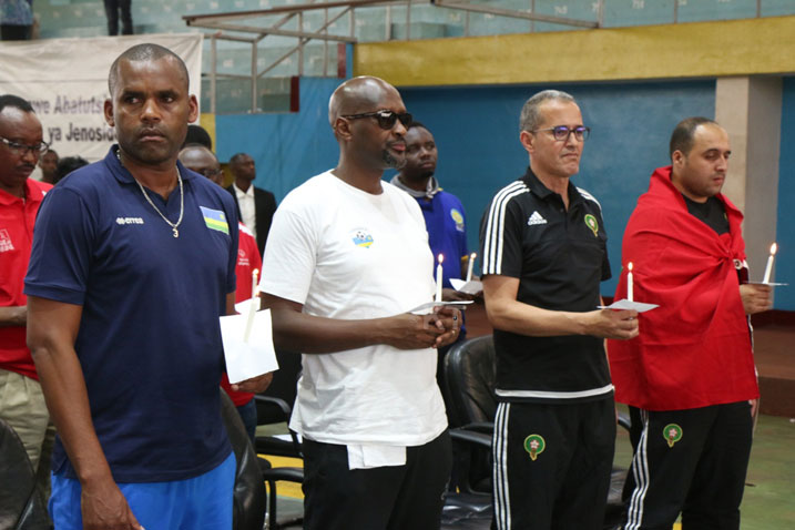 Uyu muhango wanitabiriwe n'Abanyemaroke baje mu mikino yo kwibuka abakinnyi bazize Jenoside yakorewe Abatutsi.