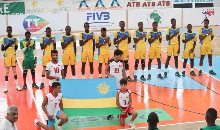 Ubwo haririmbwaga indirimbo yubahiriza u Rwanda