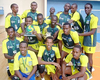 Ikipe y'igihugu y'igimbi y'umukino wa Volleyball ubwo yegukanaga umwanya wa kane muri Afrika muri 2010.