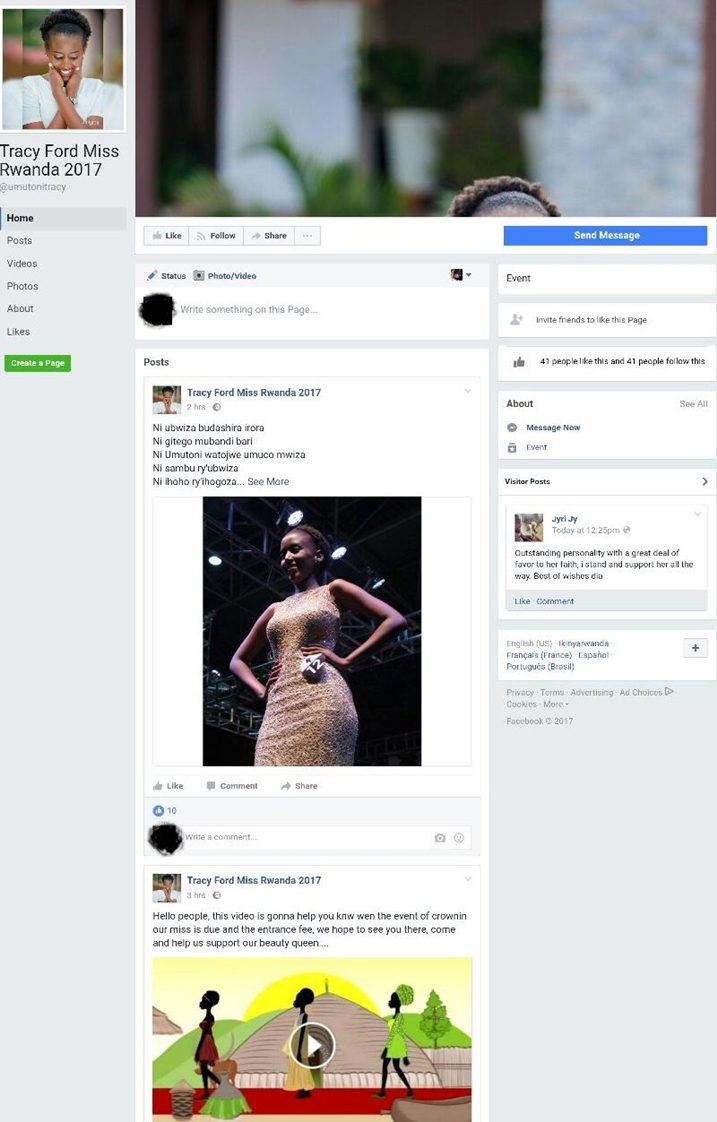 Iyi niyo Page ifasha Tracy Ford mu bikorwa byo kwiyamamaza.