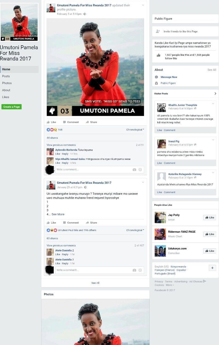 Page ya Umutoni Pamela.