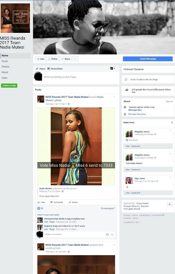 Page ya Nadia Umutesi.