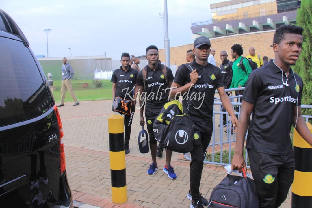 Abakinnyi ba Young Africans bakigera i Kanombe