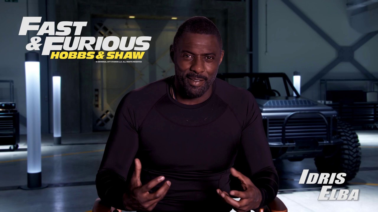 Idris Elba yakinnye muri Fast & Furious ari hamwe na Jason Statham na Dwayne Douglas Johnson (The Rock)