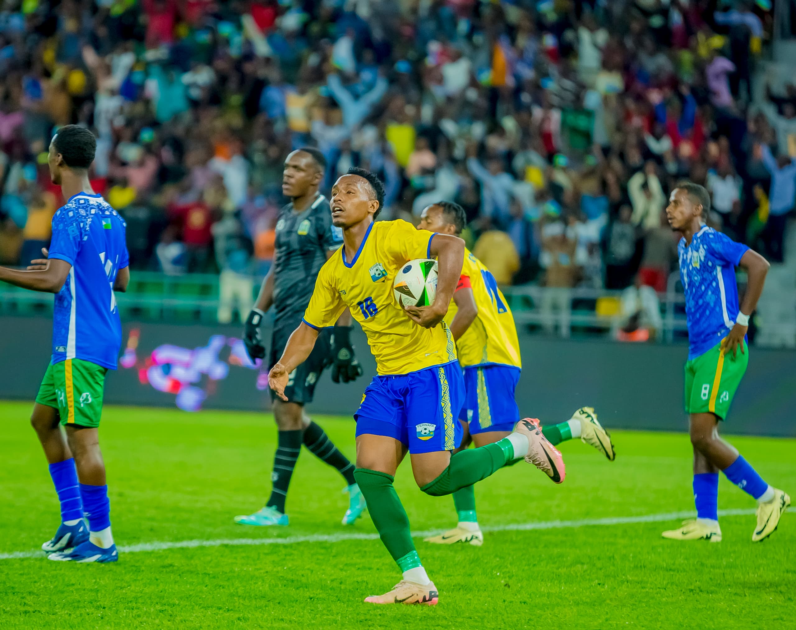 Dushimimana Olivier yatsinze ibitego bibiri muri bitatu Amavubi atsinze Djibouti