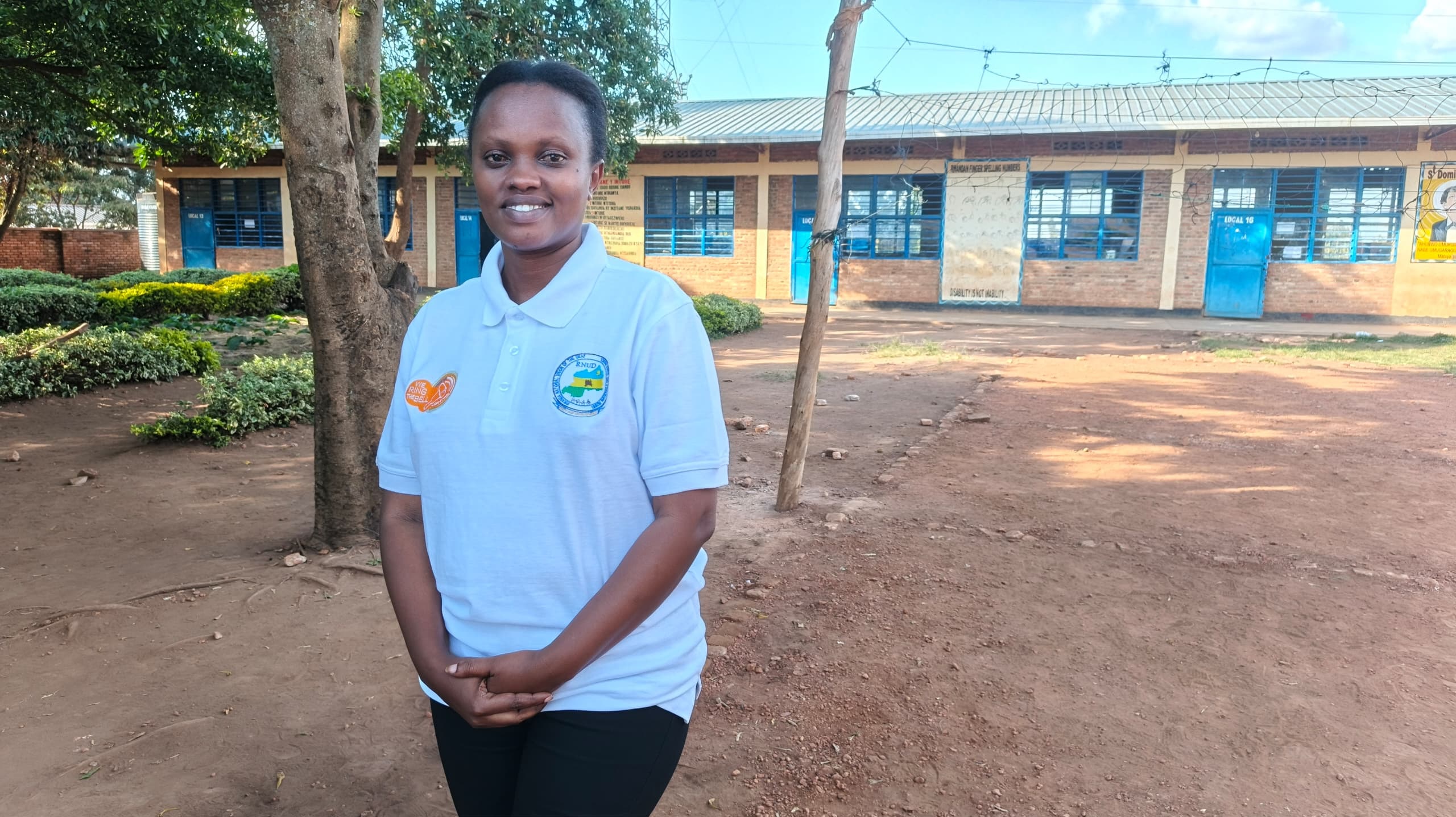 Blandine Uwimana, Umujyanama mu buyobozi bwa RNUD, avuga ko kwita ku bantu bafite ubumuga bikwiye kuva mu magambo bikajya mu bikorwa