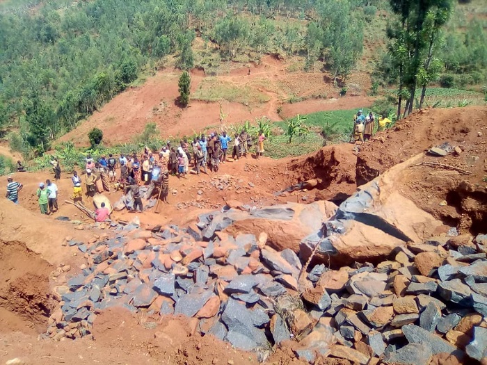 Aha ni ho nyakwigendera yacukuraga amabuye yo kubaka