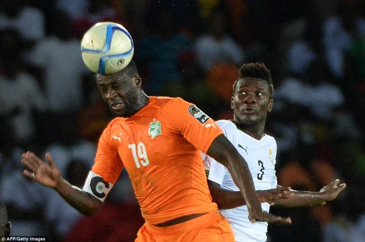 Yaya Toure na Assamoah Gyan nta numwe washoboye gutsindira ikipe ye
