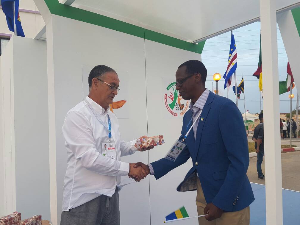 Fidele Kajugiro Sebarinda uhagarariye delegasiyo y'u Rwanda yakirwa i Alger