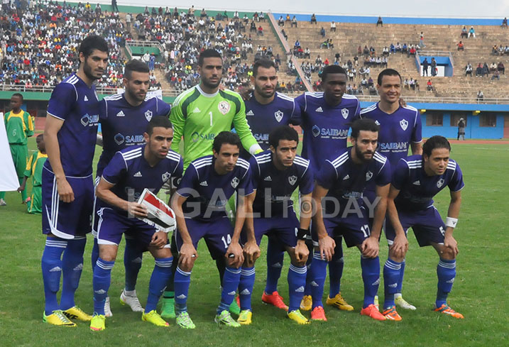 Abakinnyi ba Zamalek babanje mu kibuga.