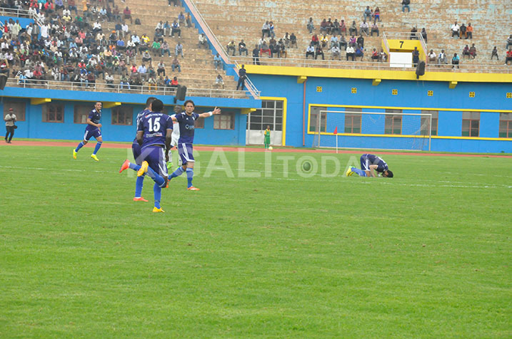 Zamalek yishimira igitego cya gatatu.