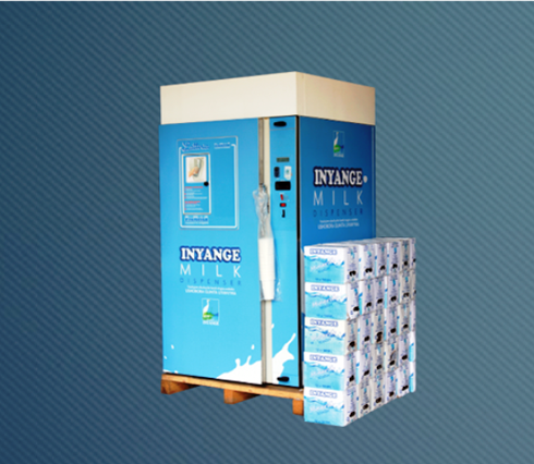 Iyi mahibi ifite ahantu useseka igiceri cy'ijana ugatega agakombe ikaguha amata.