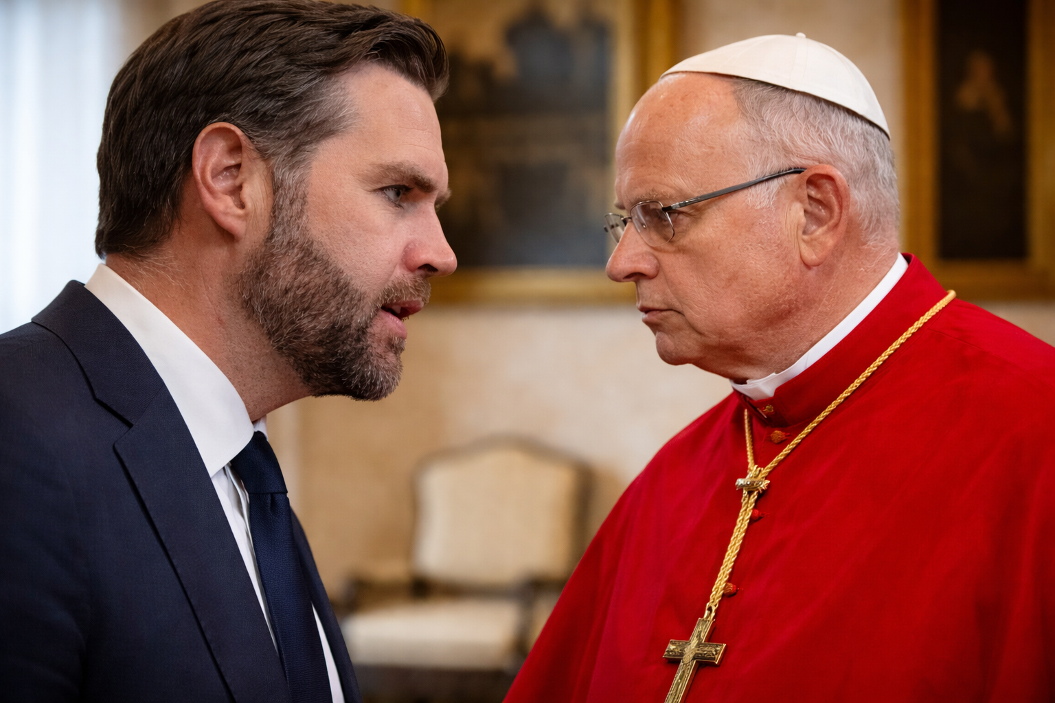 Visi Perezida JD Vance na Papa Leo XIV-photo AI
