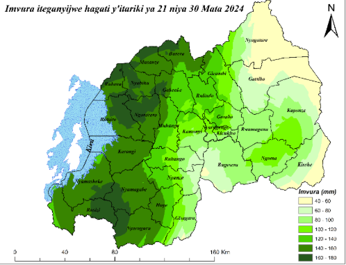 Ikarita igaragaza imvura izagwa