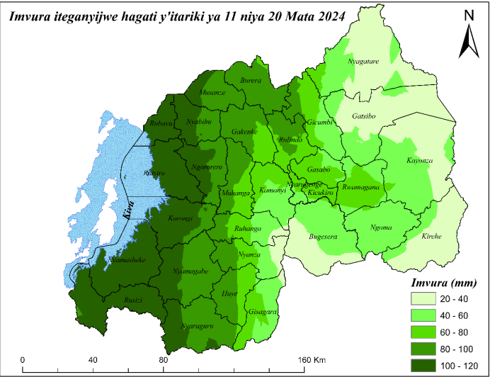 Imakarita igaragaza birambuye ingano y'imvura izagwa