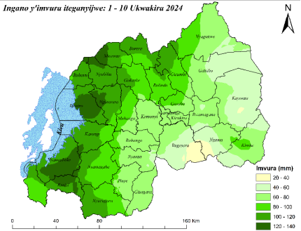 Ingano y'imvura iteganyijwe