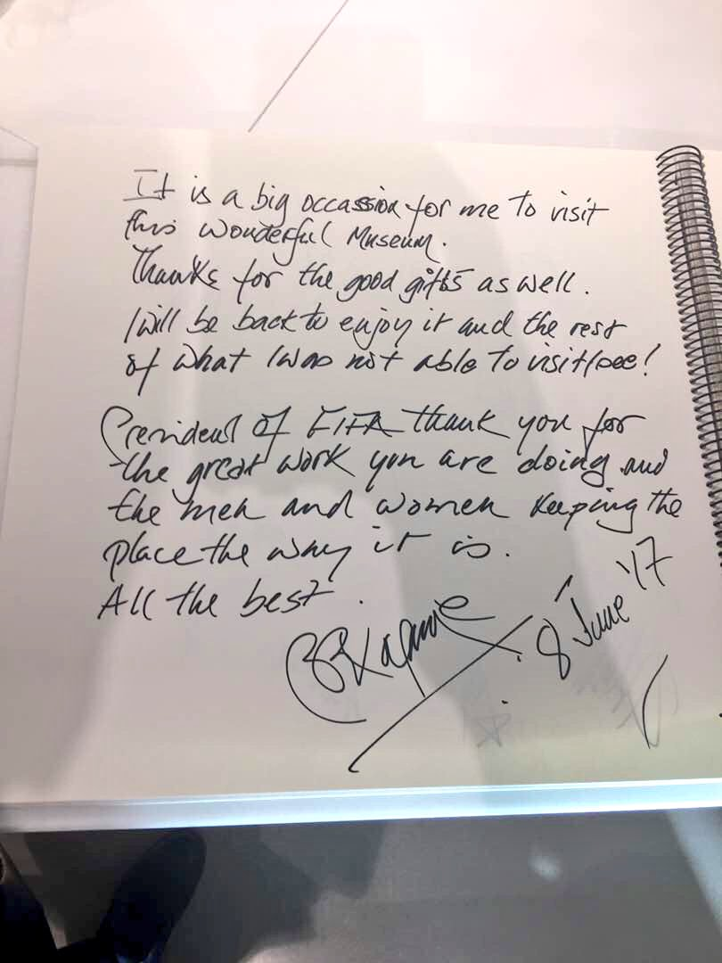 Ubutumwa Perezida Kagame yatanze amaze gusura Inzu ndangamurage ya FIFA