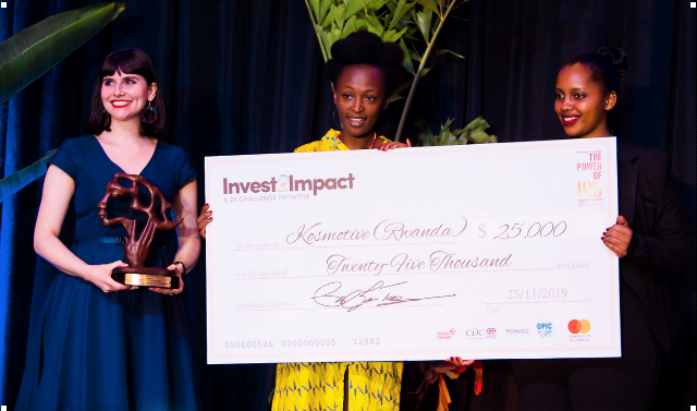 Blandine Umuziranenge ufite ikigo cyitwa Kosmotive niwe munyarwandakazi wahembwe