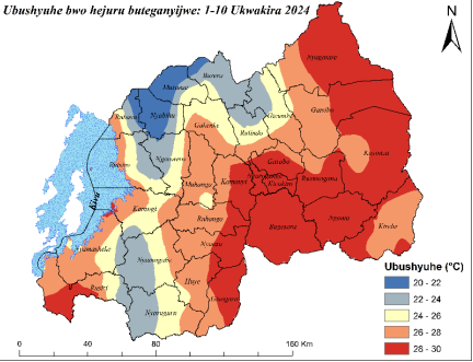 Ubushyuhe bwo hejuru buteganyijwe